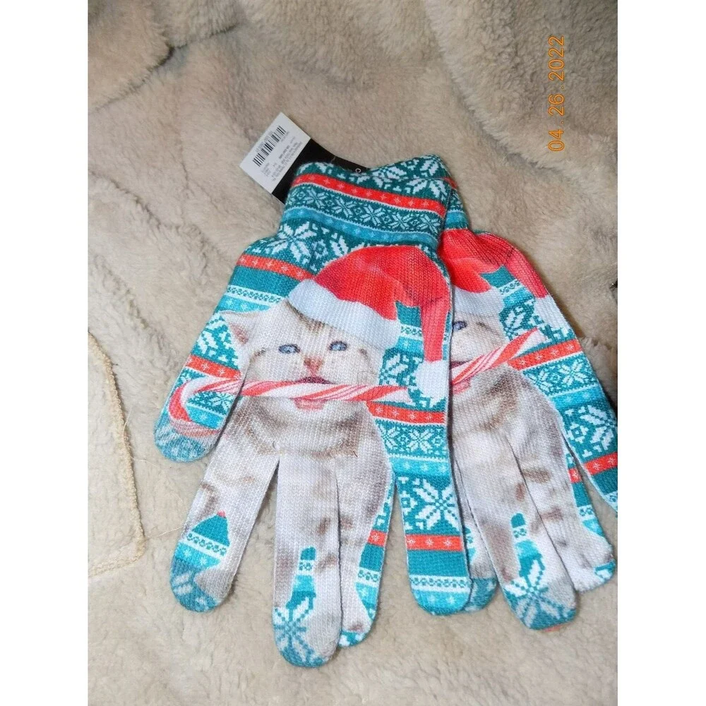 New TouchTech Kitten Christmas gloves adult